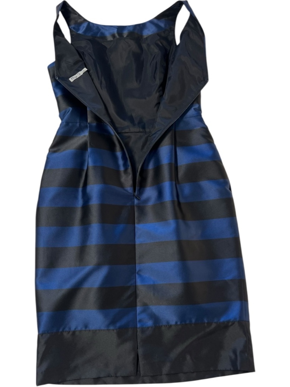 ELIZA J Iridescent Formal Blue Stripe Dress  Wedding Guest Embellished 📐8 - Picture 12 of 12